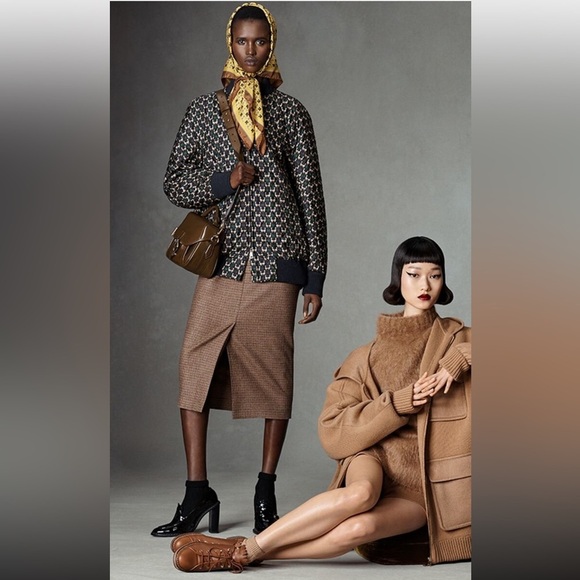 Runway MaxMara Label-cut Vociare BlousonGrigioScuro Bomber Jacket IT38 US4 New - Picture 2 of 16